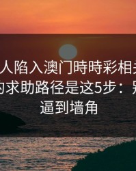 如果家人陷入澳门時時彩相关赌博，最有效的求助路径是这5步：别把自己逼到墙角