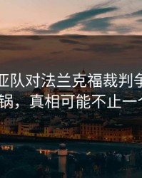 澳大利亚队对法兰克福裁判争议彻底炸锅，真相可能不止一个？